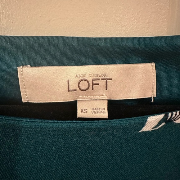 LOFT | Teal Floral Dress - Picture 4 of 6